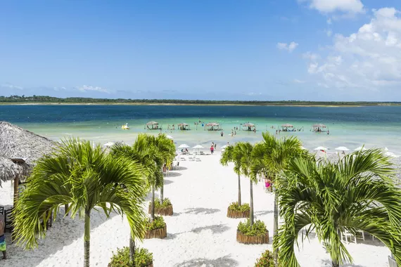 Lagoa paradisíaca, em Jericoacoara