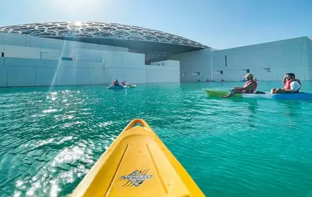 Kayaking in the Louvre Abu Dhabi